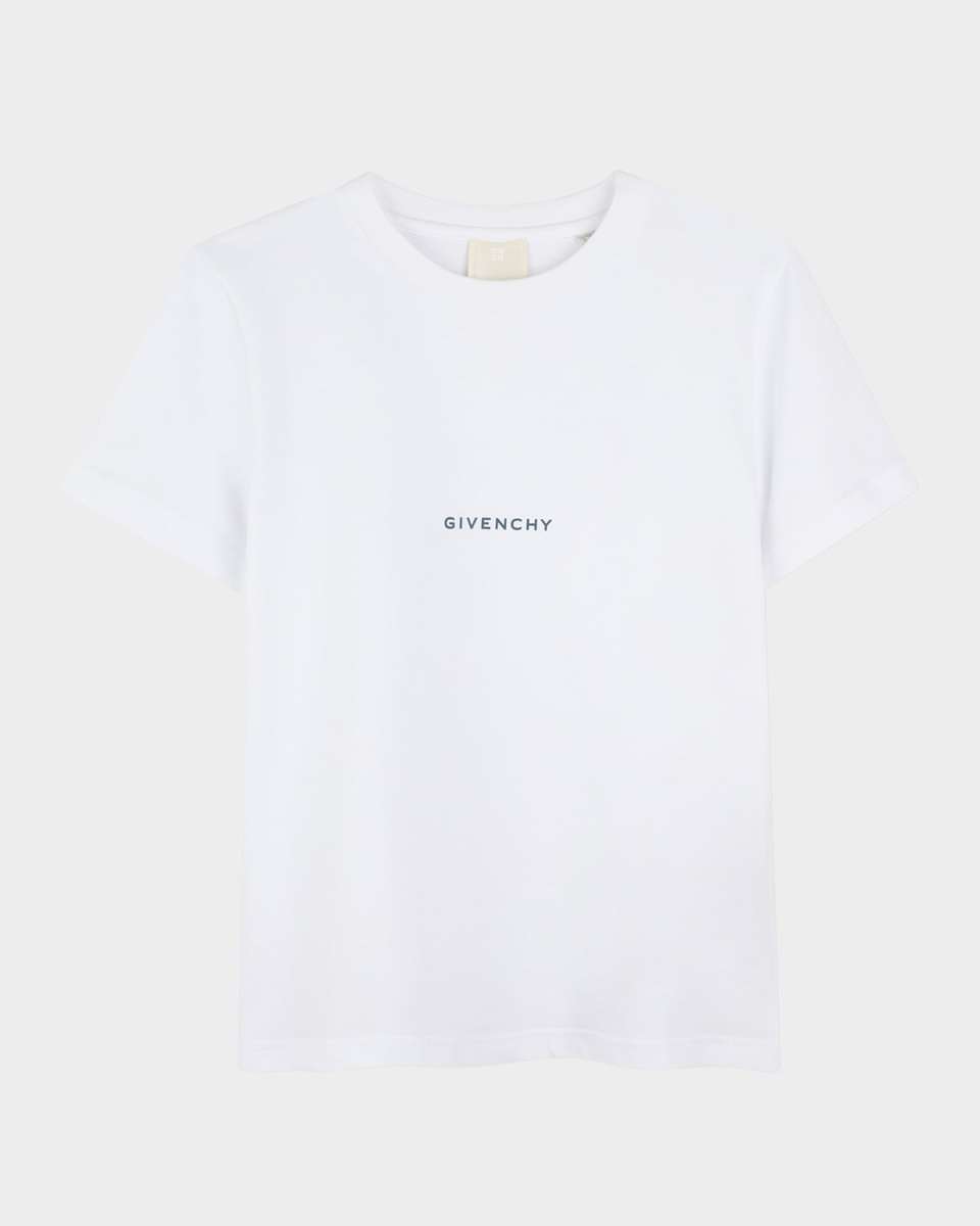 Boy's Contrast Logo-Print T-Shirt, Size 4-